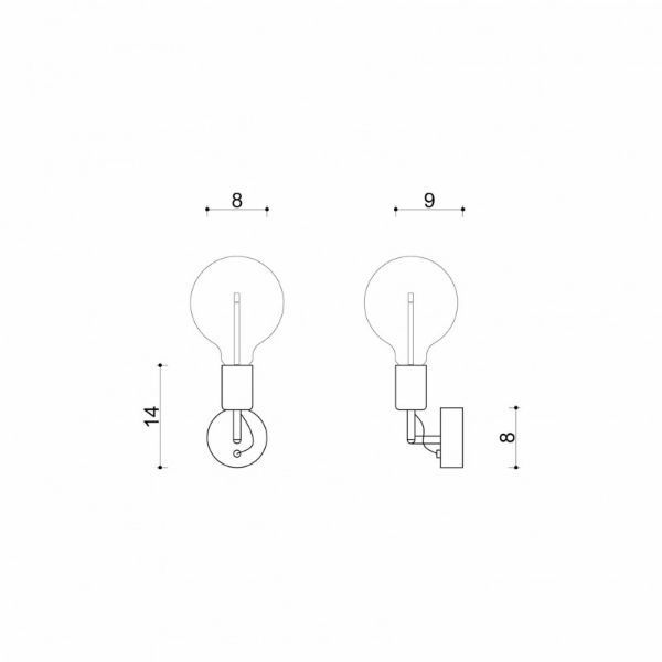 Biała lampa sufitowa / kinkiet Compact - regulacja klosza - 1