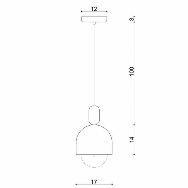 Biała lampa wisząca Loft Ovoli S - drewniany detal - 1
