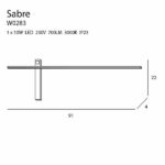 Czarny kinkiet Sabre M - minimalistyczny, czarny, LED - 1