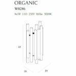 Elegancki kinkiet Organic - czarny, nowoczesny - 1