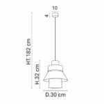 Lampa wisząca Singapour XML Kaki Curry - len, trzcina - 1