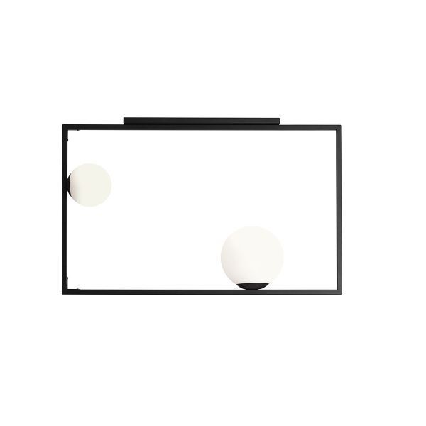 Lampa sufitowa Frame 2 - pozioma, czarna