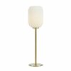 Elegancka lampa stołowa Cava - szczotkowany mosiądz