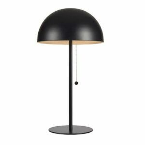 Czarna lampa stołowa Dome - klasyczny włącznik