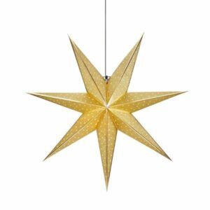 Złoty lampion Glitter - świąteczna gwiazda