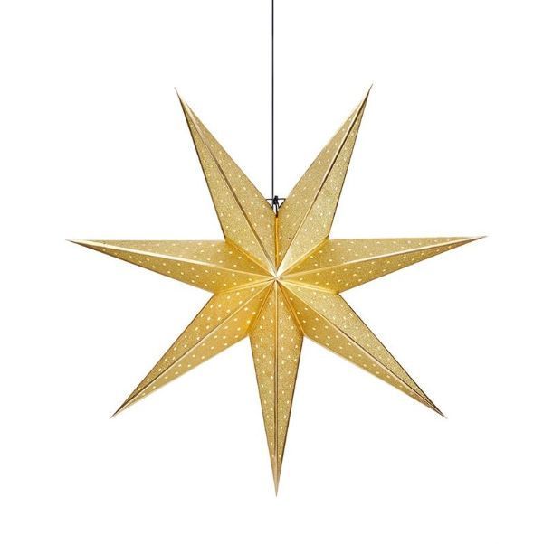 Lampa wisząca w kształcie gwiazdy w kolorze złotym