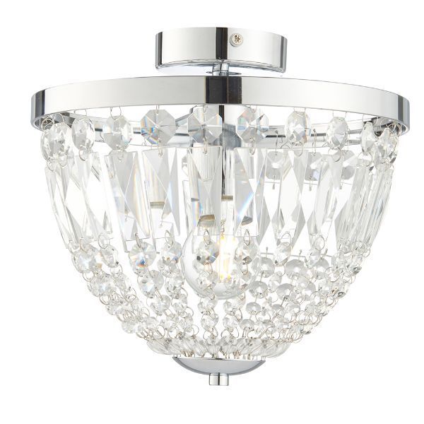 Sufitowa lampa glamour z kryształami