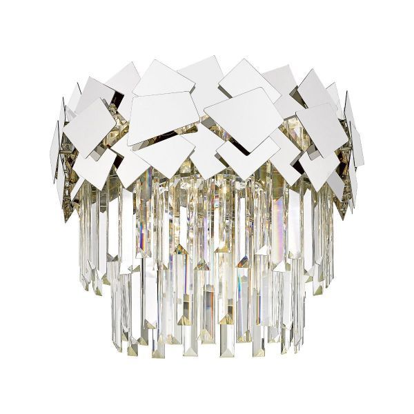 Elegancka lampa sufitowa z dekoracyjnymi kryształami