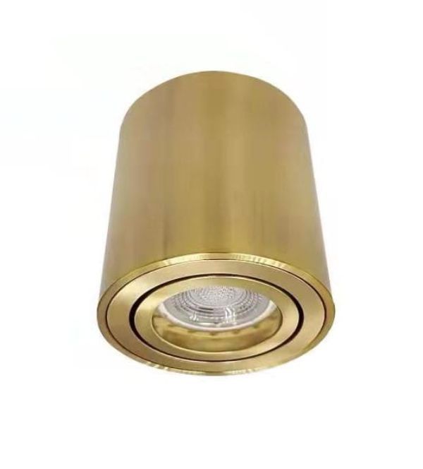 Lampa sufitowa złota tuba