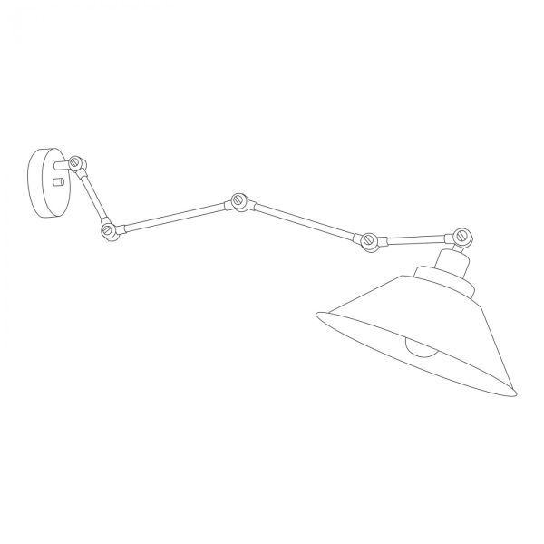 Lampa sufitowa loftowa czarna  / kinkiet Pantograph - regulowany - 2