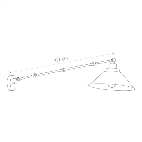 Lampa sufitowa loftowa czarna  / kinkiet Pantograph - regulowany - 1