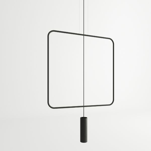 Minimalistyczna lampa wisząca Rana 1  - czarna