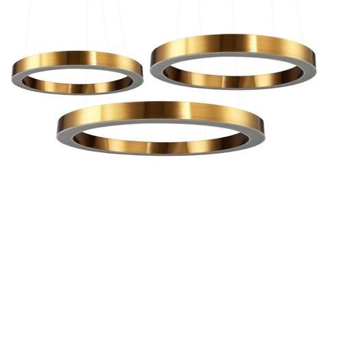 Złota lampa wisząca Circle - 3 ringi, 100+80+60