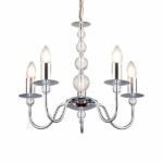 Srebrny żyrandol klasyczny - Parkstone - Endon Lighting