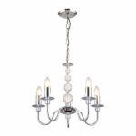 Żyrandol wiszący w stylu klasycznym srebrny Parkstone - Endon Lighting