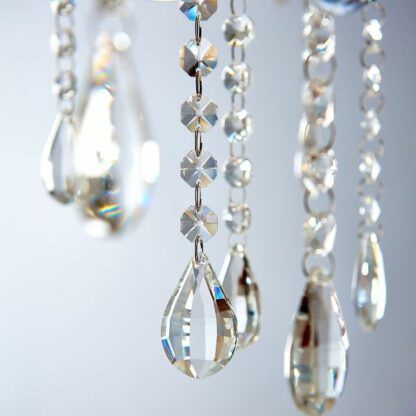 Elegancki żyrandol Tabitha - Endon Lighting - 8 żarówek - srebrny