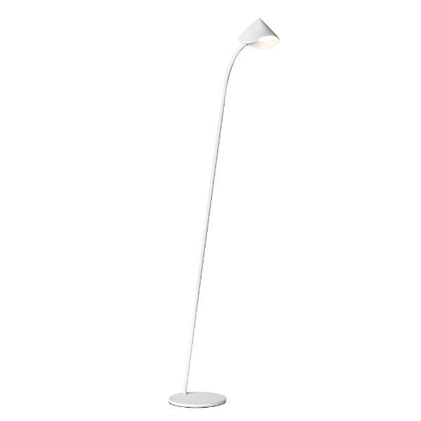 Biała lampa podłogowa Capuccina - LED, 3000K