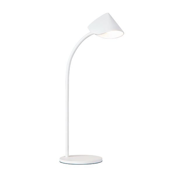 Minimalistyczna biała lampa podłogowa
