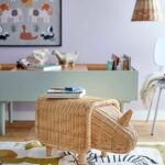 Rattanowa lampa ścienna do pokoju dziecka
