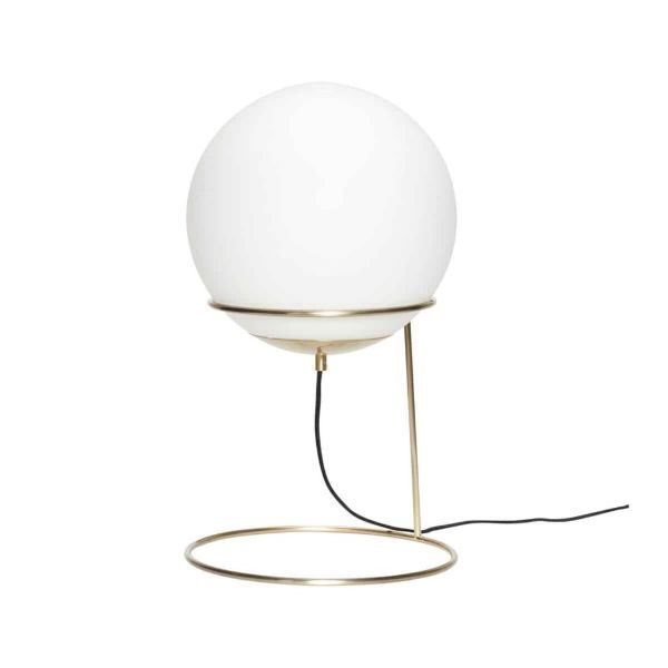 Lampa stołowa Balance - szklana kula, złota