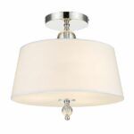 Elegancka lampa sufitowa z jasnym abażurem