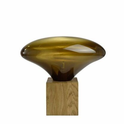 Dekoracyjna lampa stołowa ze szklanym kloszem
