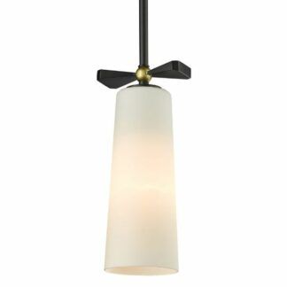 Lampa wisząca z podłużnym mlecznym kloszem