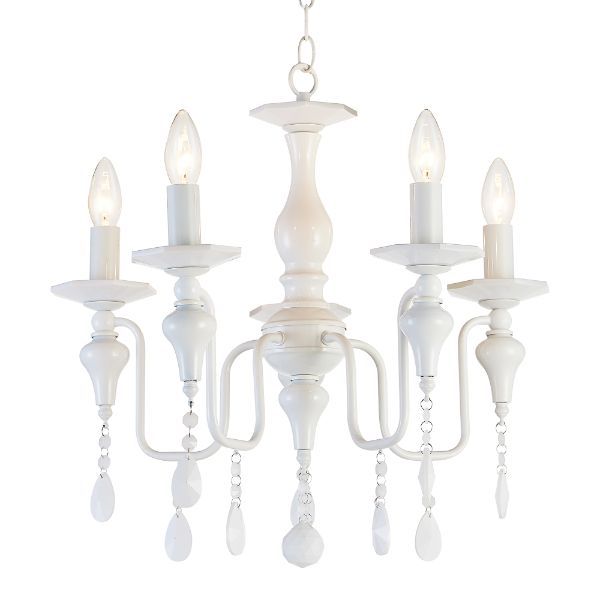 Lampa wisząca z dekoracyjnymi białymi kryształami