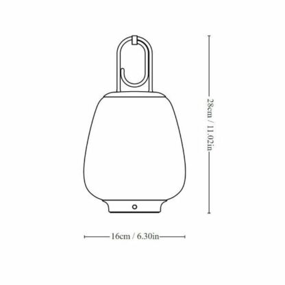 Kasztanowa lampa stołowa Lucca SC51 - ładowana na USB