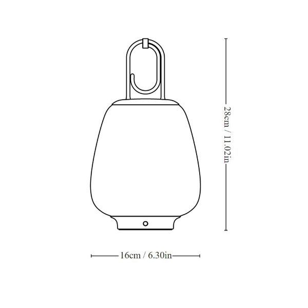 Kasztanowa lampa stołowa Lucca SC51 - ładowana na USB - 1