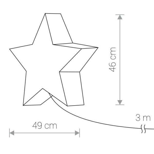Świąteczna lampa Star - E27, z wtyczką - 1