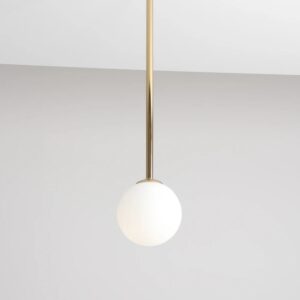 Lampa sufitowa złota Pinne M 67 cm - szklana kula