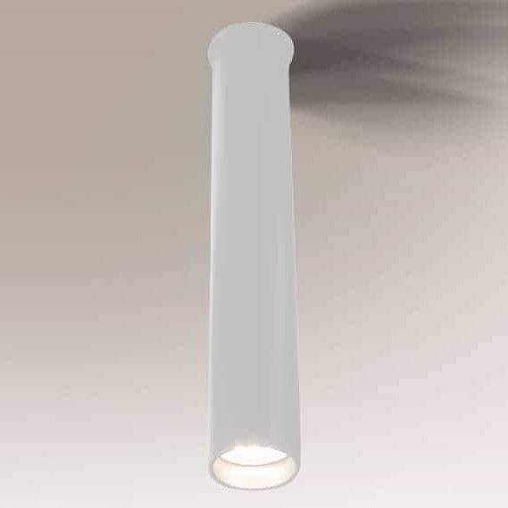 Lampa sufitowa długa tuba Yabu - biała, IP44