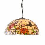 Lampa Tiffany w kwiaty i motyle Butterfly