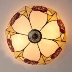Stylowa lampa sufitowa z motywem kwiatowym