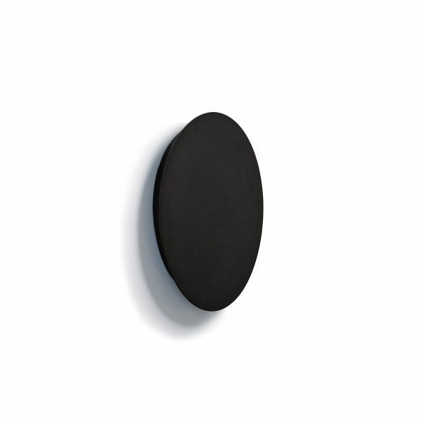 Czarny minimalistyczny kinkiet w kształcie okręgu