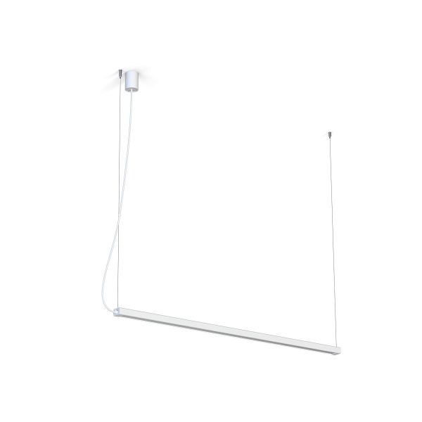 Minimalistyczna lampa wisząca H-LED - biała, 119cm