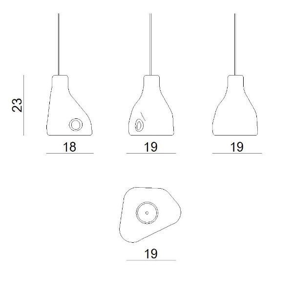 Oryginalna lampa wisząca Drop - turkusowa - 1