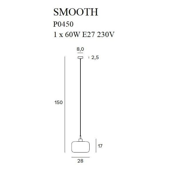 Lampa wisząca Smooth - szeroki klosz - 1