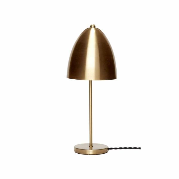 Lampa biurkowa z kloszem złotym nowoczesna