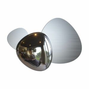 Srebrny kinkiet Jack-stone - dekoracyjne światło LED