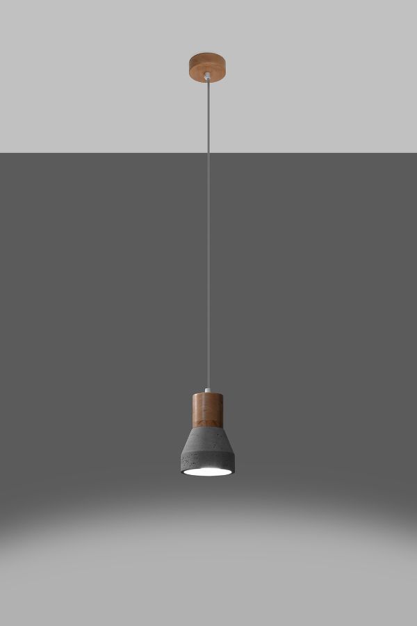 Lampa z betonowym kloszem industrialna