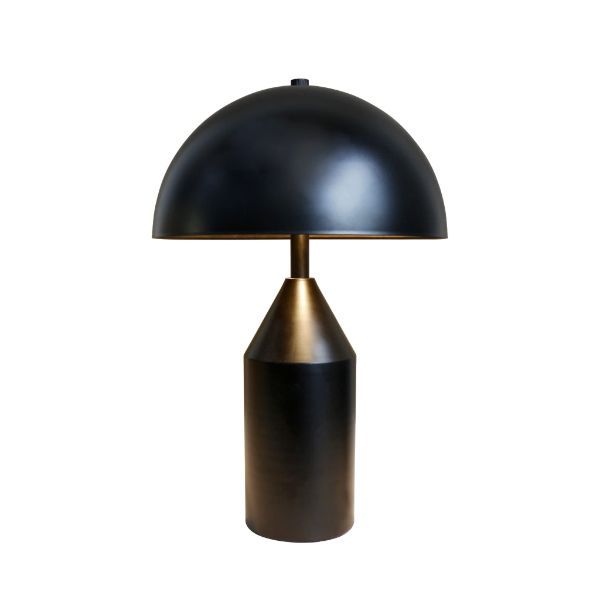 Lampa stołowa czarna ze złotymi refleksami