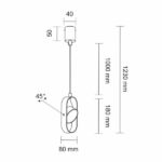 Czarna lampa wisząca Furoku - regulowany klosz, LED - 1