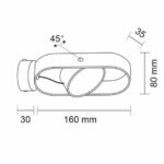 Nowoczesny kinkiet Furoku - czarny, LED - 1