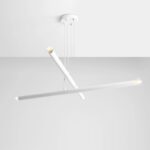 Biała lampa wisząca Tubo 4 - żyrandol z rurek