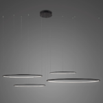 Czarna lampa wisząca Okręgi LED No.4 CO4 - Φ100 cm, 3000K