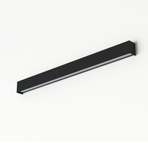 OUTLET Czarny kinkiet do lustra Straight Led M