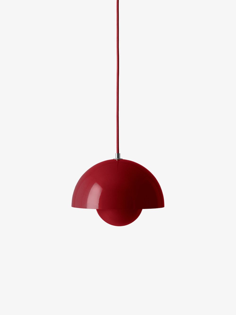 Lampa wisząca dekoracyjna w kolorze czerwonym