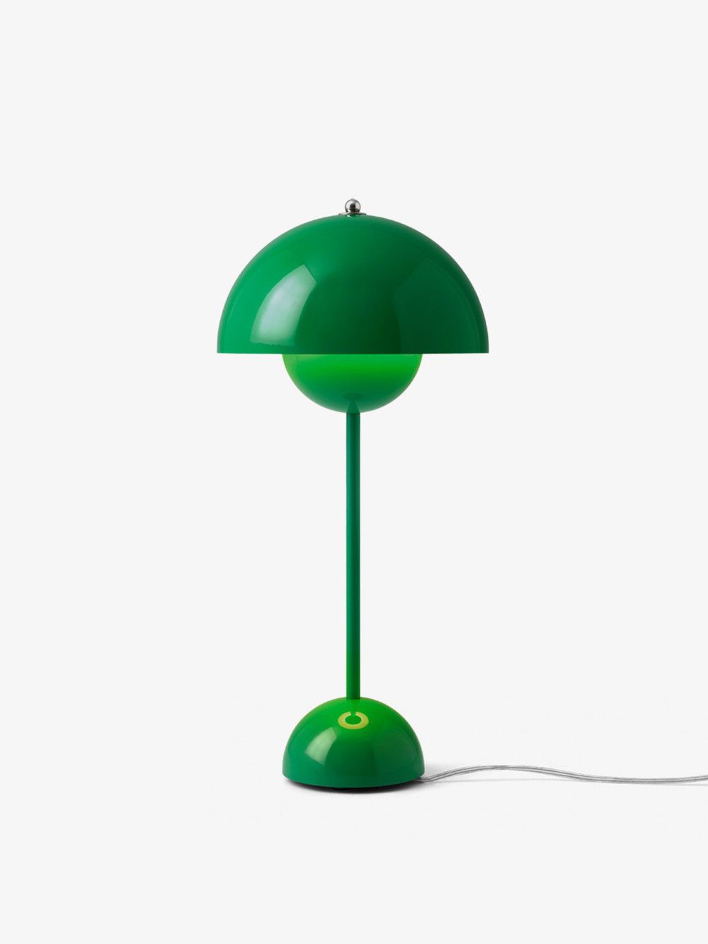 Lampa stołowa w kolorze zielonym z przewodem